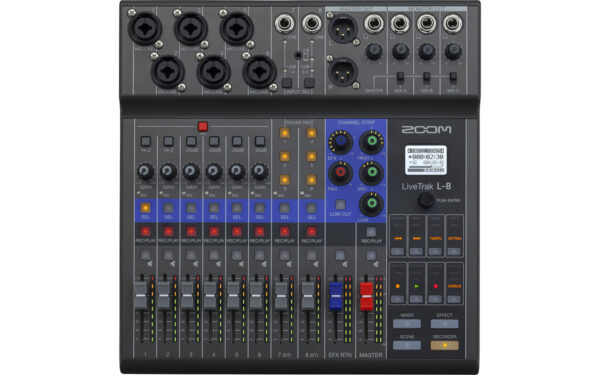Zoom LiveTrak L-8 Portable 8-Channel Digital Mixer and Multitrack Recorder