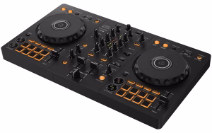 Pioneer DJ DDJ-FLX4 2-deck rekordbox and Serato DJ Controller Side