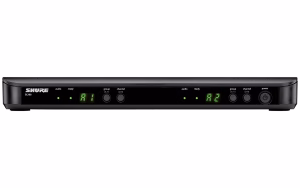 Shure BLX288:PG58 Dual Channel Wireless Handheld Microphone System Front
